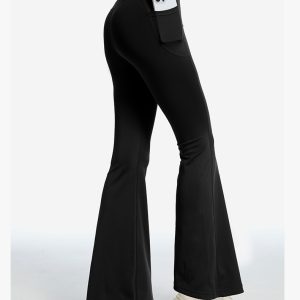 2026 High-Waisted Flare Yoga Pants with Side Pockets – Tummy Control Bootcut Leggings for Women – Breathive Gym & Pilates Activewear